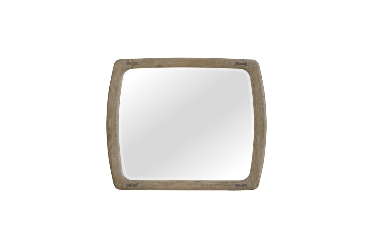 English Knotty Oak Inspired Mirror with Bowties