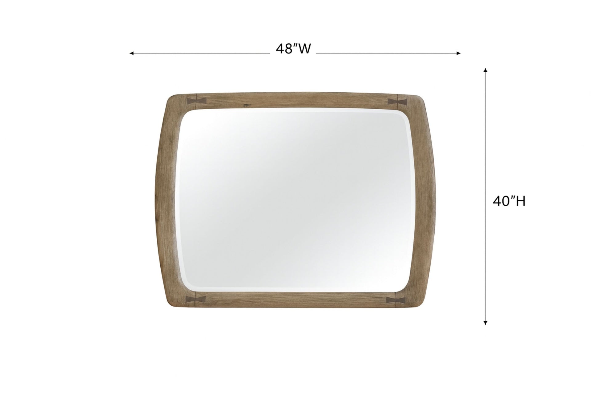 English Knotty Oak Inspired Mirror with Bowties