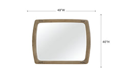 English Knotty Oak Inspired Mirror with Bowties