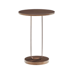 Tareel Antique Bronze Round Accent Table