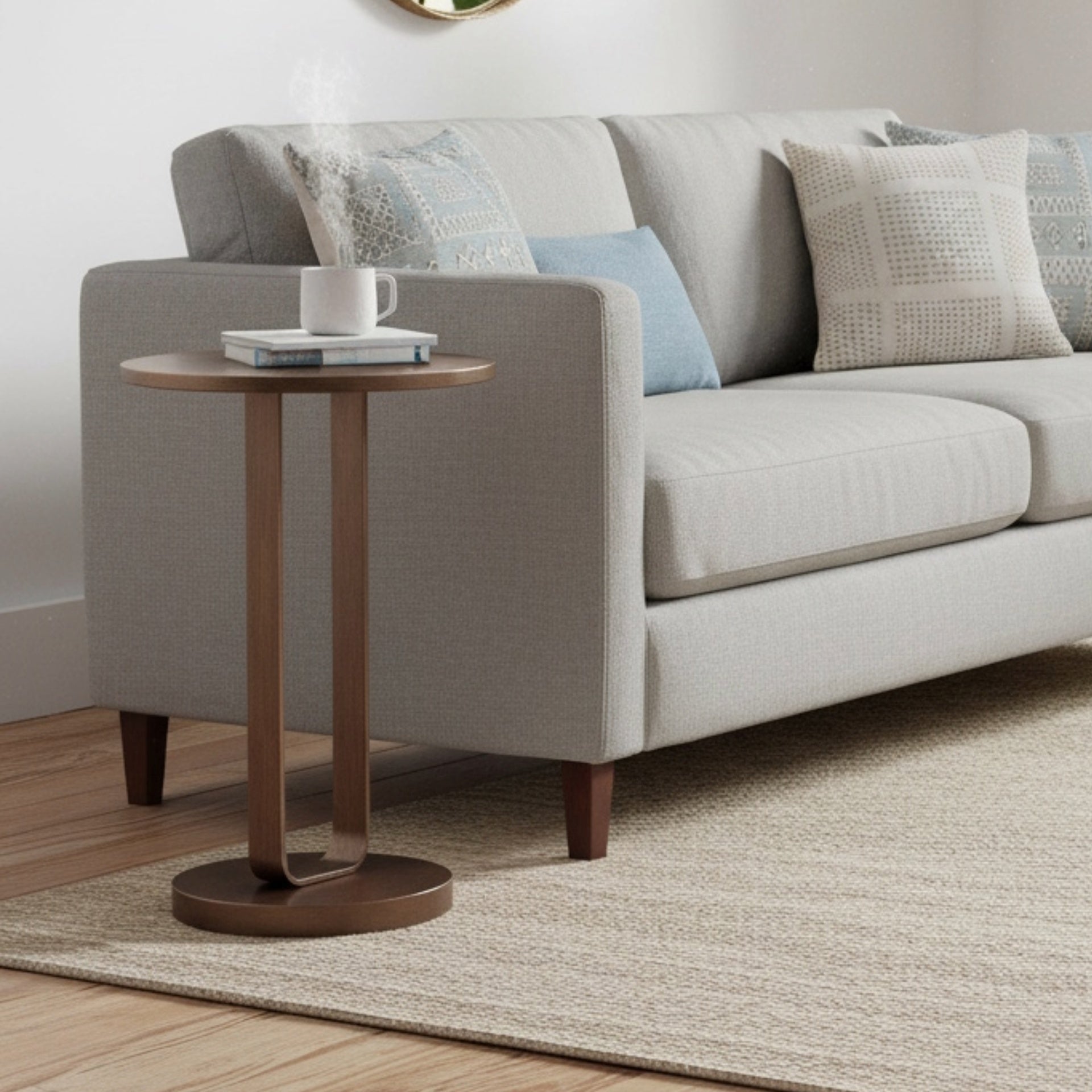 Tareel Antique Bronze Round Accent Table