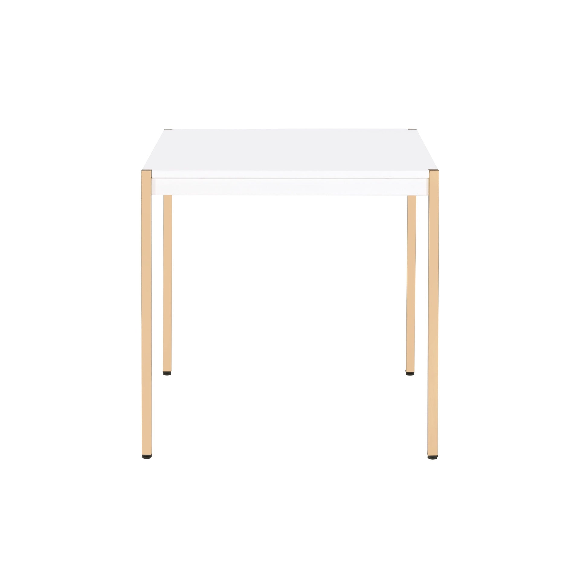 Modern Contemporary Living Room End Table 1pc White and Gold Finish Glam Home Furniture