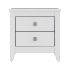 Nightstand 24"H, Two Drawers, Four Legs, Superior Top, White
