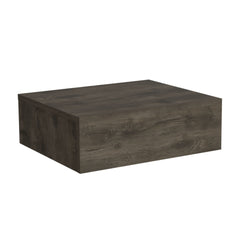 Floating Nightstand 5"H, Modern Wall-Mounted Bedside Shelf with Drawer, Dark Brown