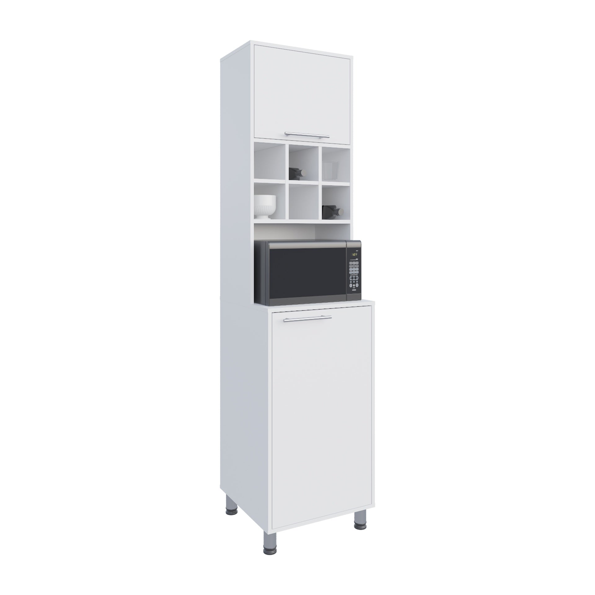 Kitchen Pantry, 2 Doors, 4 Legs, 8 Shelves