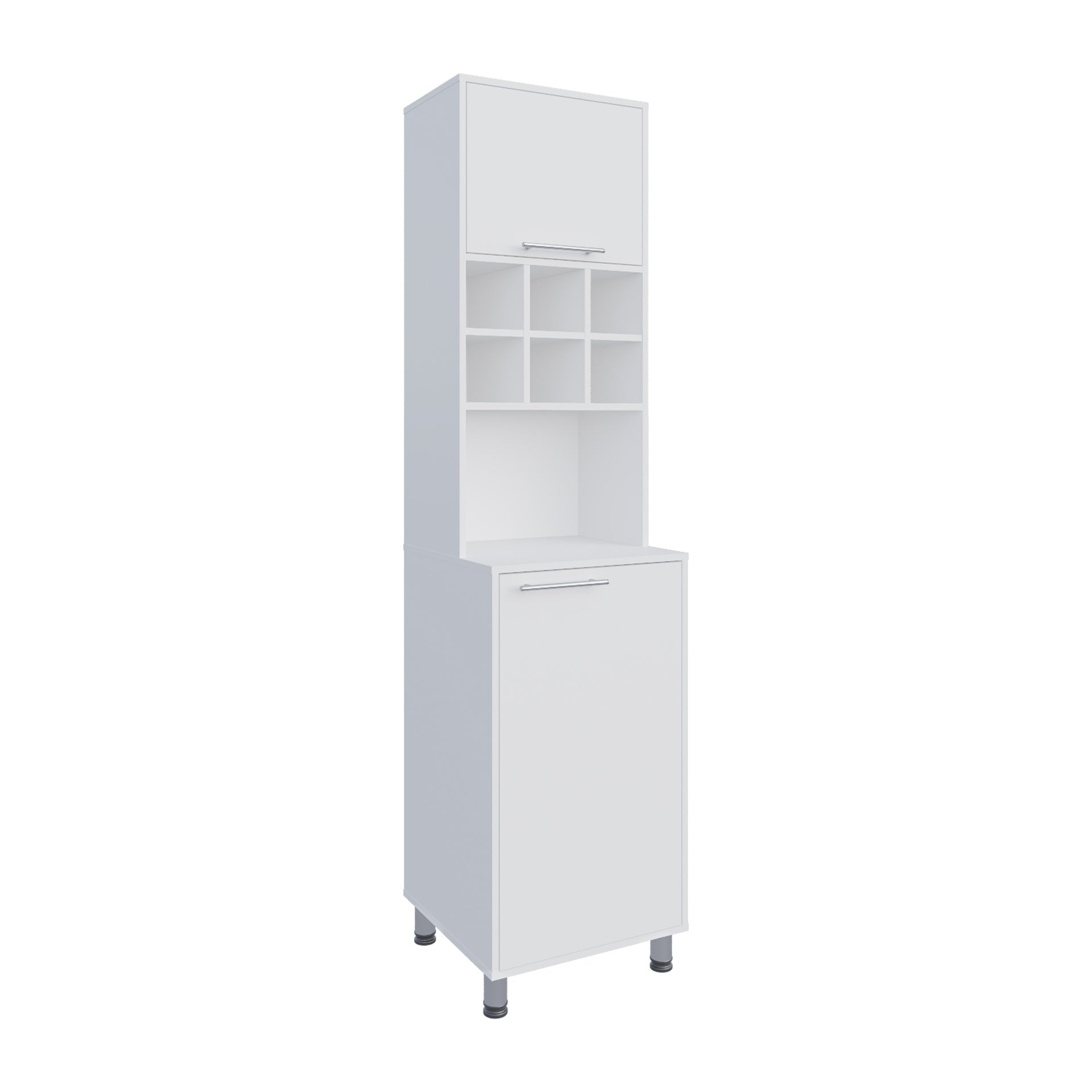 Kitchen Pantry, 2 Doors, 4 Legs, 8 Shelves