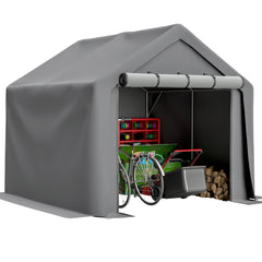 8x8 FT Multi-Purpose Outdoor Shelter  Waterproof & UV-Resistant with Roll-Up Doors