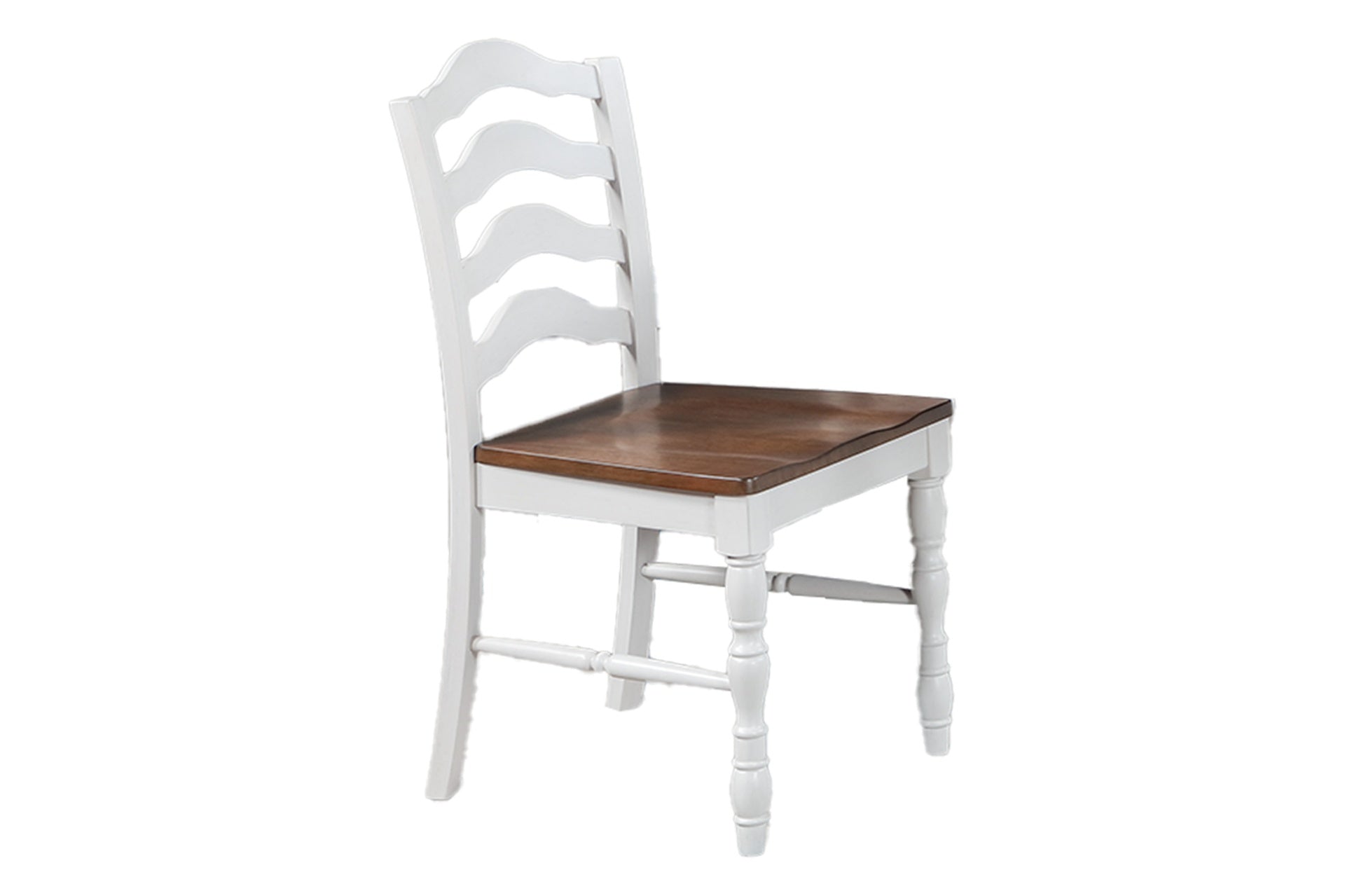 5-Piece Ranch Style Dining Set with Oak Top Table & Ladder Back Chairs