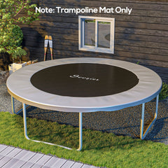 Soozier Trampoline Replacement Mat, Fits 12' Trampoline with 72 V-Hooks & 5.5" Springs, Trampoline Mat with 8 Rows of Stitching & Spring Pull Tool (Spring & Frame not Included), Orange