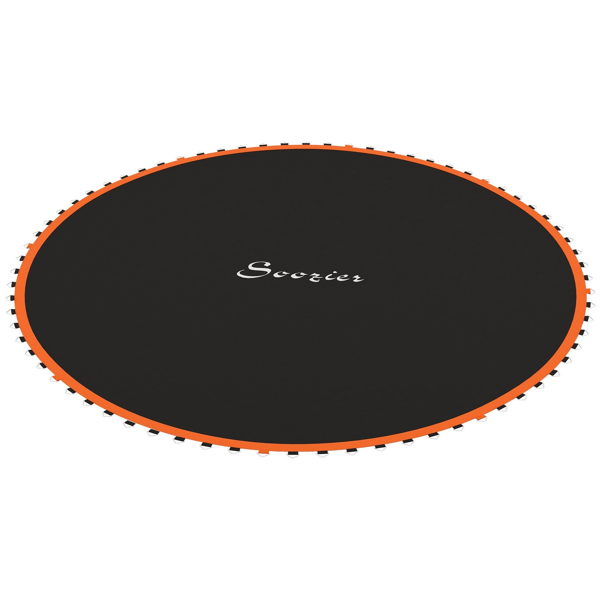 Soozier Trampoline Replacement Mat, Fits 12' Trampoline with 72 V-Hooks & 5.5" Springs, Trampoline Mat with 8 Rows of Stitching & Spring Pull Tool (Spring & Frame not Included), Orange