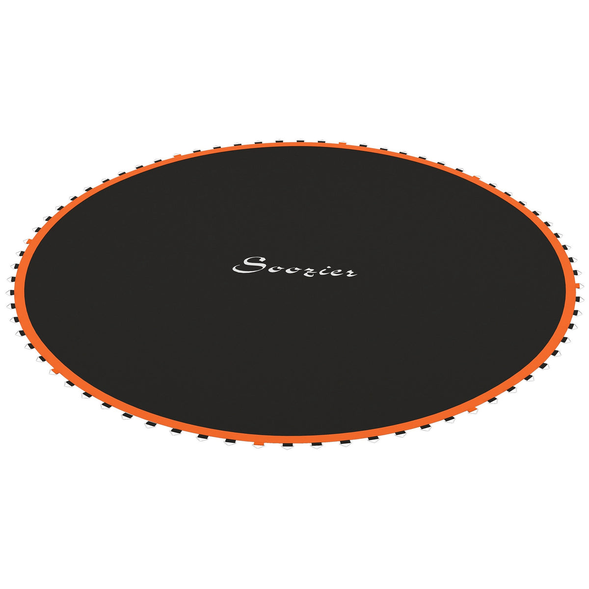 Soozier Trampoline Replacement Mat, Fits 12' Trampoline with 72 V-Hooks & 5.5" Springs, Trampoline Mat with 8 Rows of Stitching & Spring Pull Tool (Spring & Frame not Included), Orange