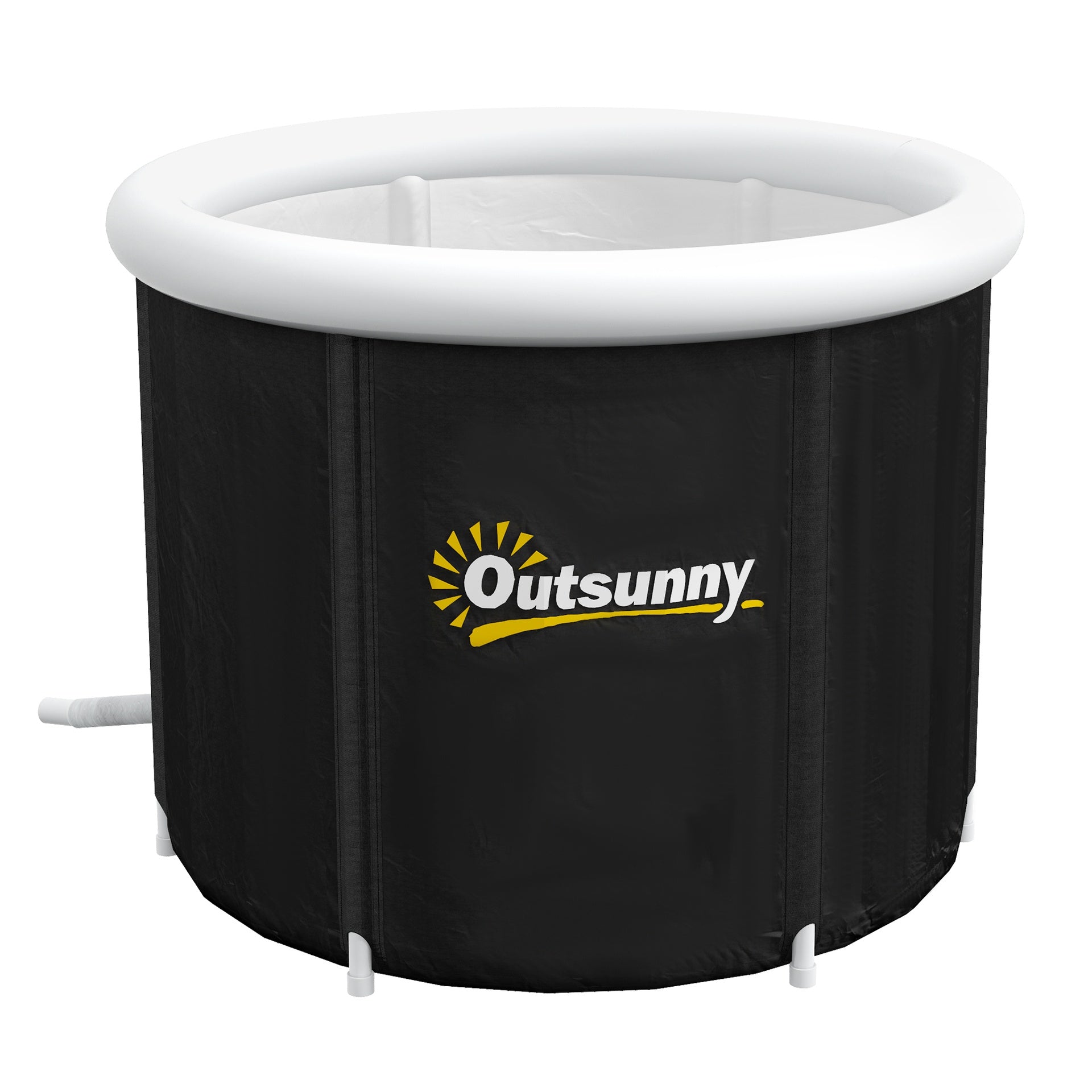 Outsunny Ice Bath Tub, 79 Gallon Outdoor Portable Cold Plunge Tub with Thermo Lid, Cover and Carry Bag for Athletes Recovery and Cold Water Therapy, Black