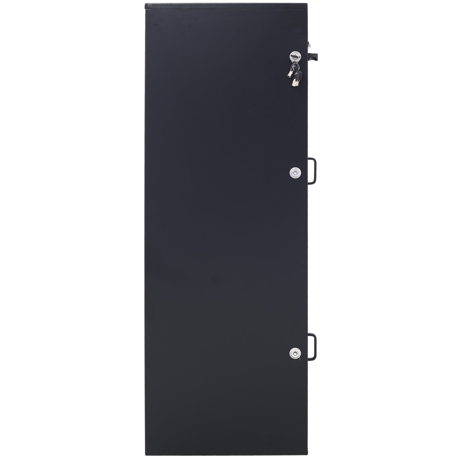 Large Steel Freestanding Floor Parcel Package Drop with Locking Letterbox Drop Mail Box with Multi Compartments, Black