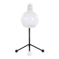 Eileen Contemporary Task Lamp in Black Metal and White Plastic Shade by LumiSource