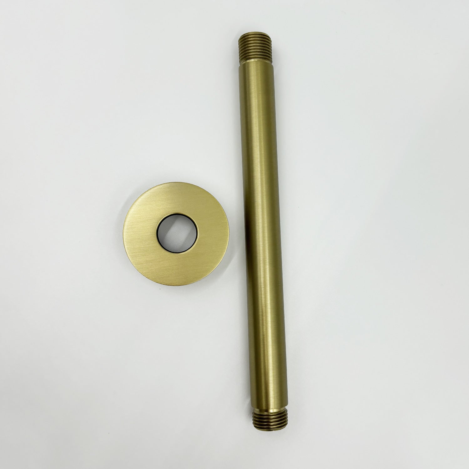 Shower Arm with Flange, 1/2 NPT Tapered Threads, Rain Shower Head Arm, Ceiling Mount Shower Extension Arm