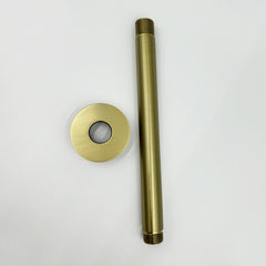 Shower Arm with Flange, 1/2 NPT Tapered Threads, Rain Shower Head Arm, Ceiling Mount Shower Extension Arm