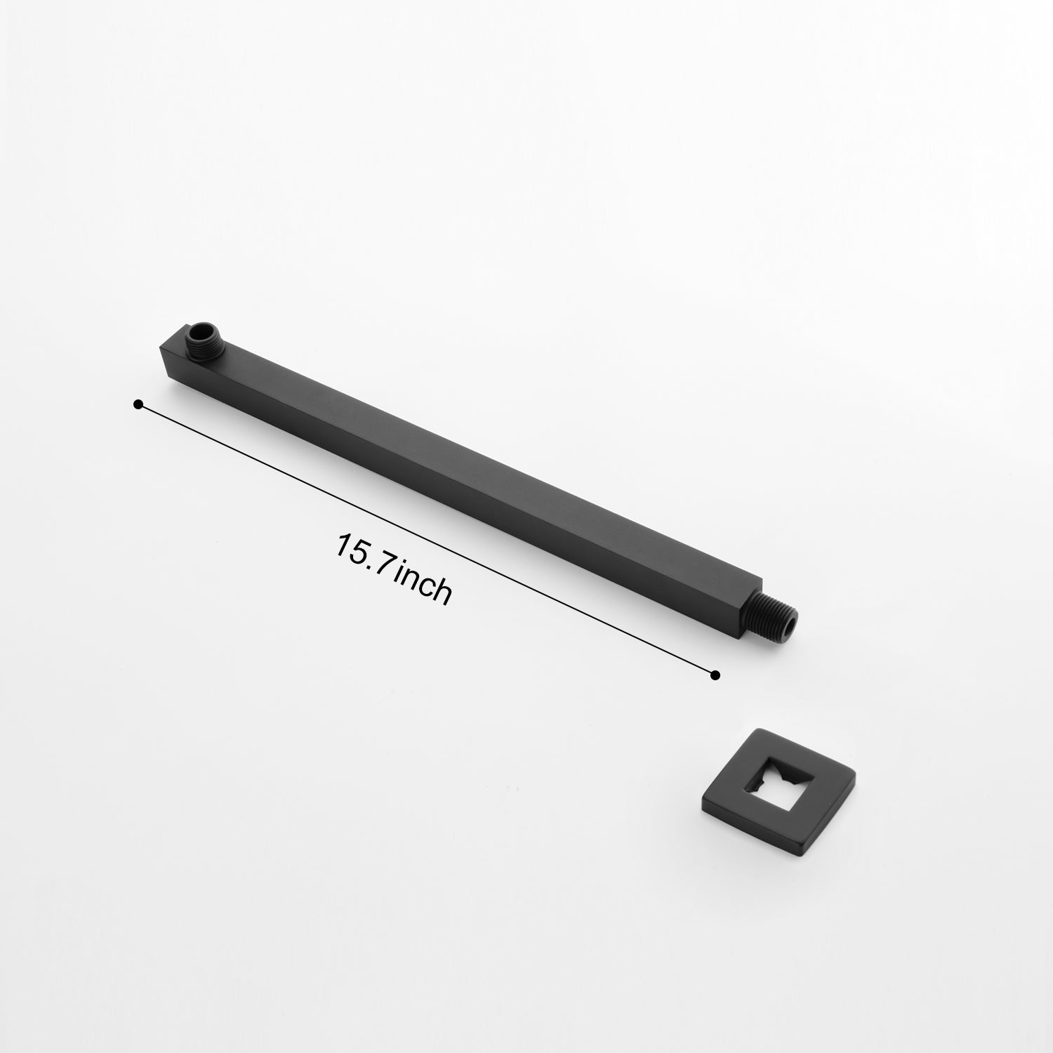 Shower Arm with Flange, 1/2 NPT Tapered Threads, Rain Shower Head Arm, Wall Mount Shower Extension Arm