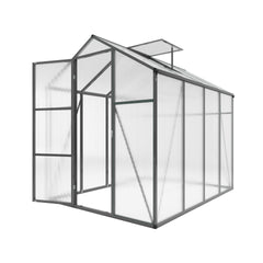 Newly marketed Gain height windproofaluminum greenhouse 6x8 FT Polycarbonate Greenhouse Raised Base and Anchor Aluminum Heavy Duty Walk-in Greenhouses for Outdoor Backyard in All Season