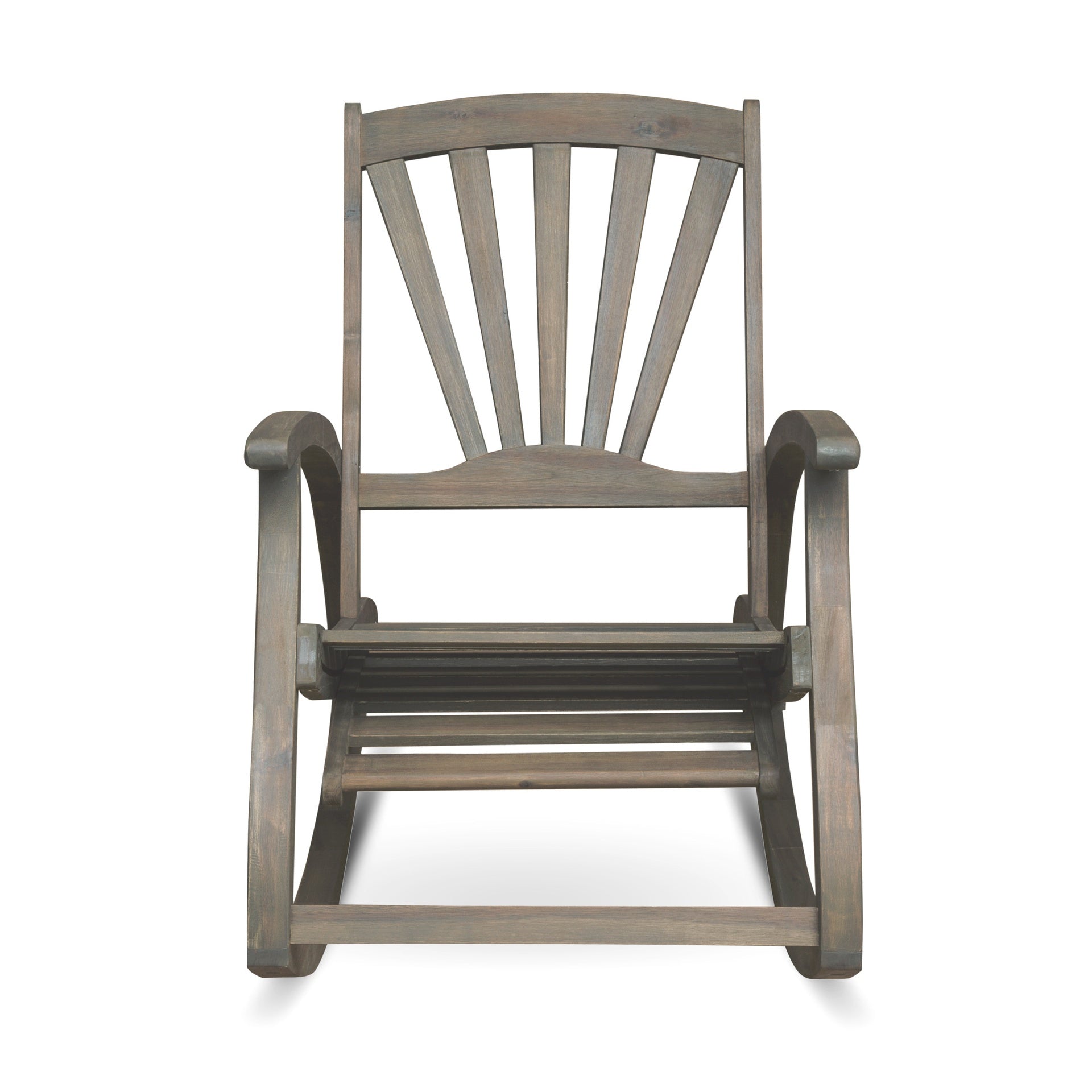 Outdoor Acacia wood Rocking Chair with Retractable foot panel,Rocker Patio Rocking Chair for Porch, Patio, Balcony,
