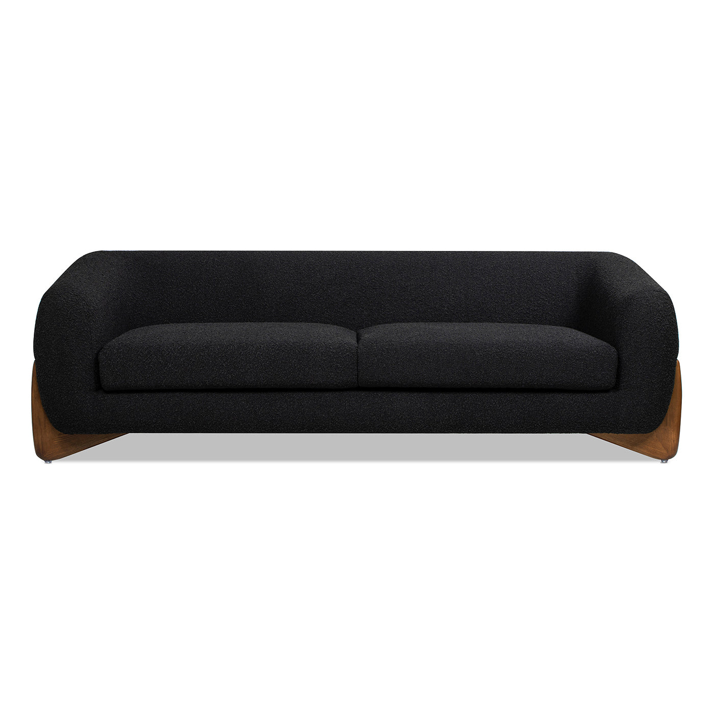 Alpine 90.5" Sherpa Sofa, Ebony Black Boucle