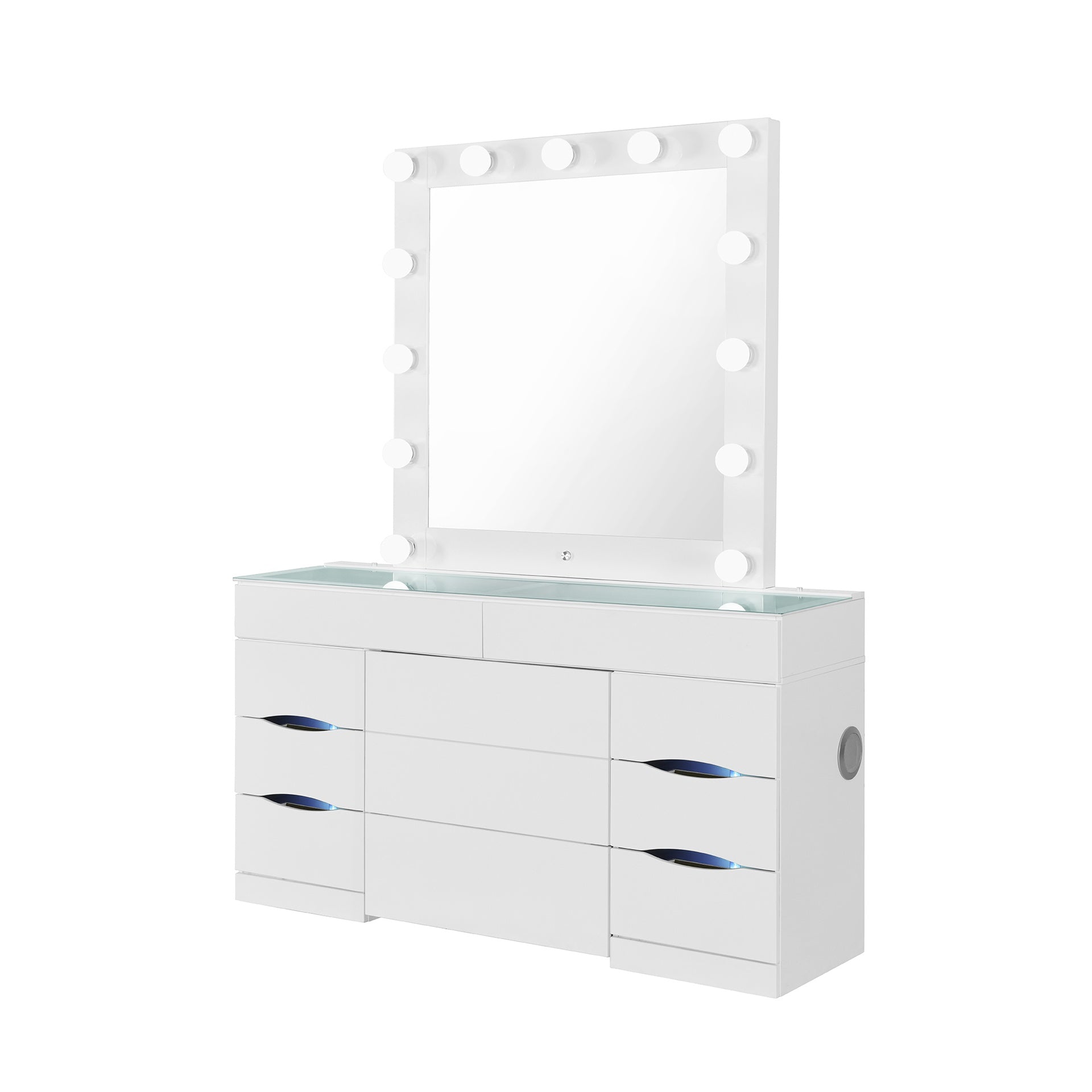 ELISA WHITE VANITY SET WITH STOOL
