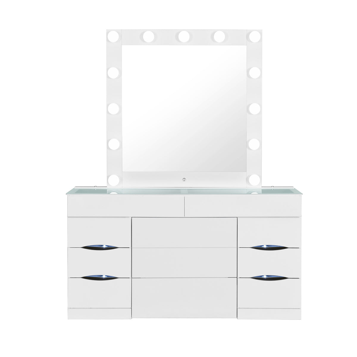 ELISA WHITE VANITY SET WITH STOOL