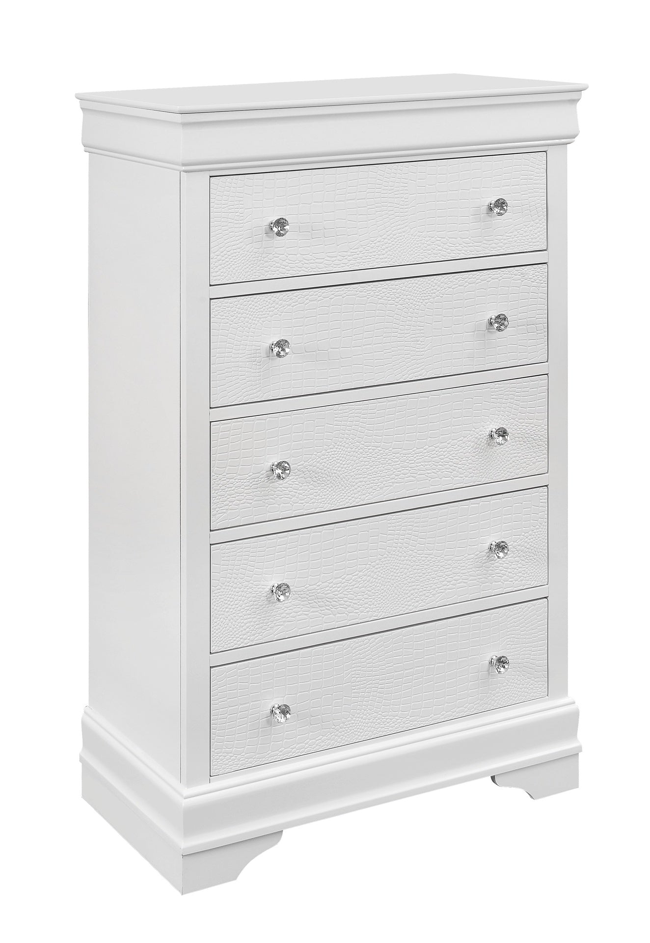 SHAKER CROCODILE METALLIC WHITE CHEST