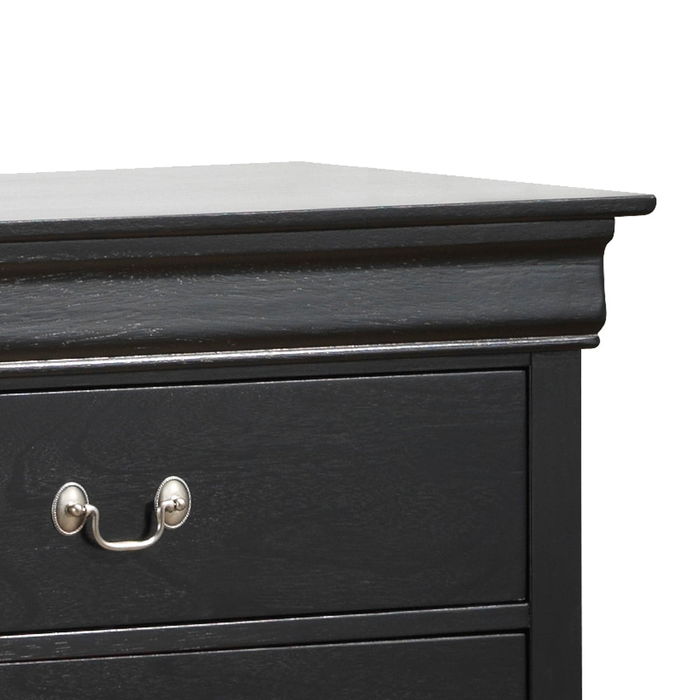 Elegant Traditional Black Storage Dresser