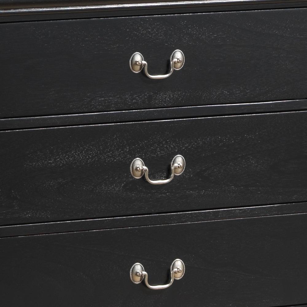 Elegant Traditional Black Storage Dresser