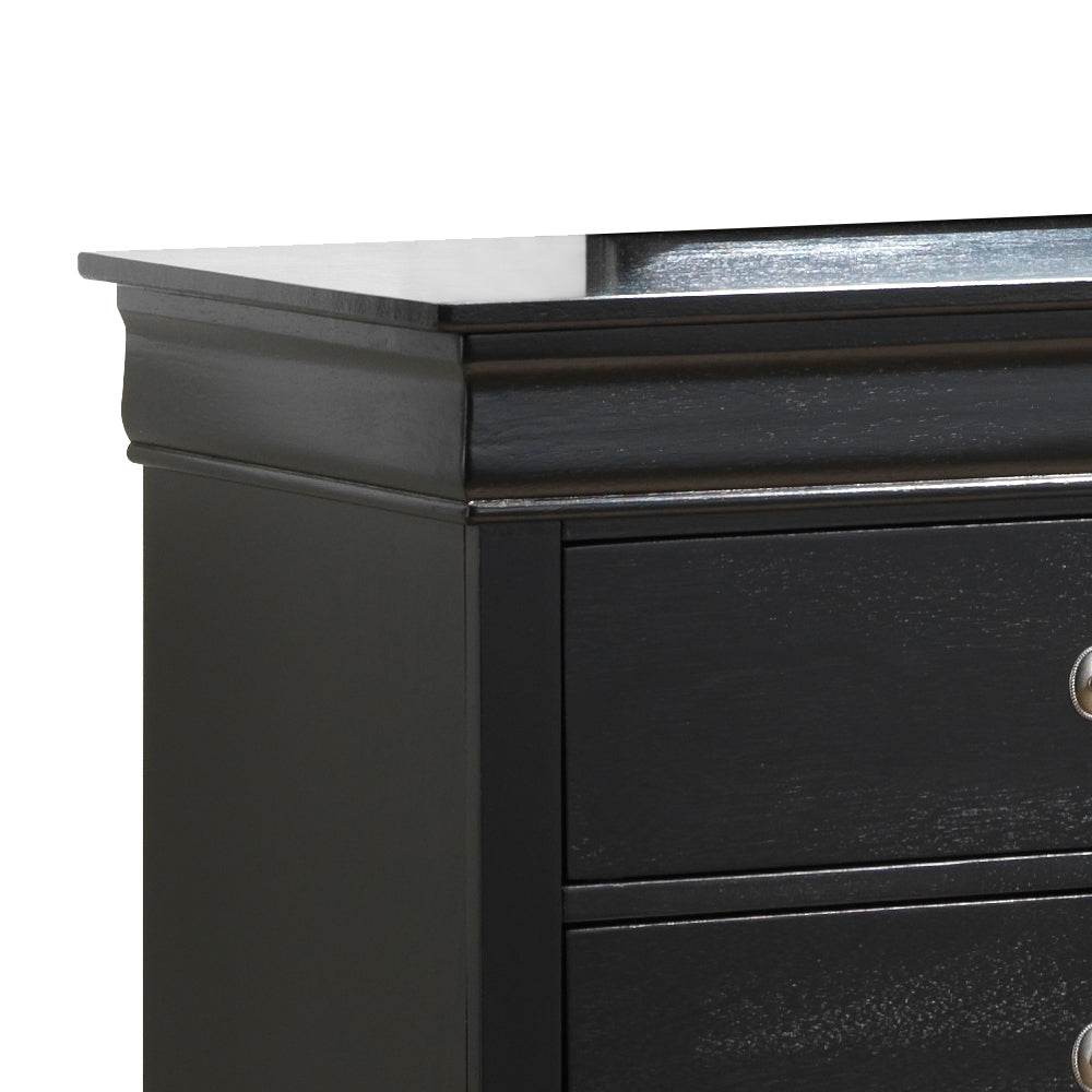 Elegant Traditional Black Storage Dresser