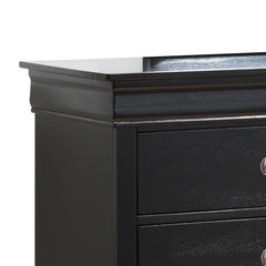 Elegant Traditional Black Storage Dresser