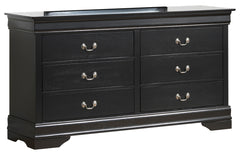 Elegant Traditional Black Storage Dresser
