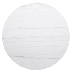Sennewald White and Charcoal Round Marble Top Coffee Table