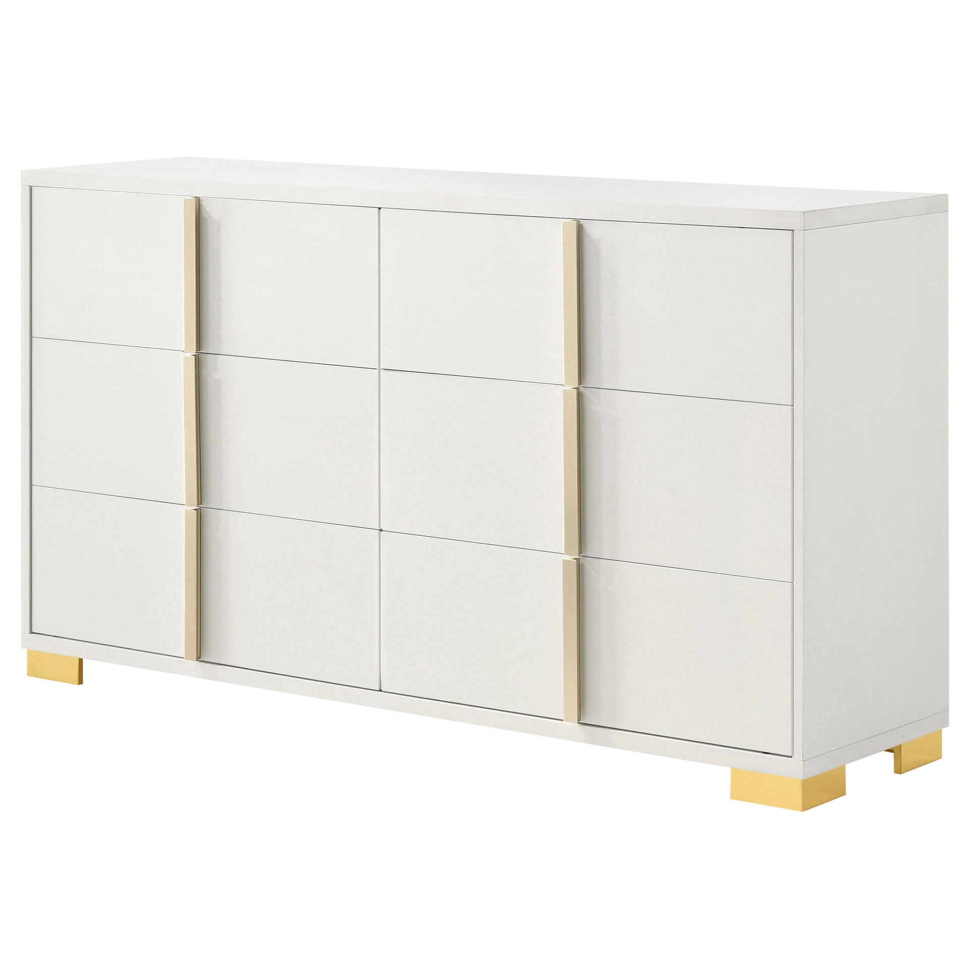 Medici White 6-drawer Dresser