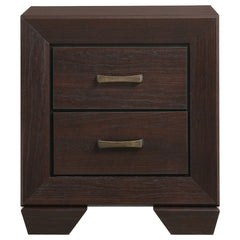 Copper Dark Cocoa 2-Drawer Rectangular Nightstand