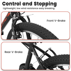 A26338 26 Inch Carbon Steel Frame Mountain Bike,21-Speed Dual V-Brake, Adult and Teens Bicycle for Mountain