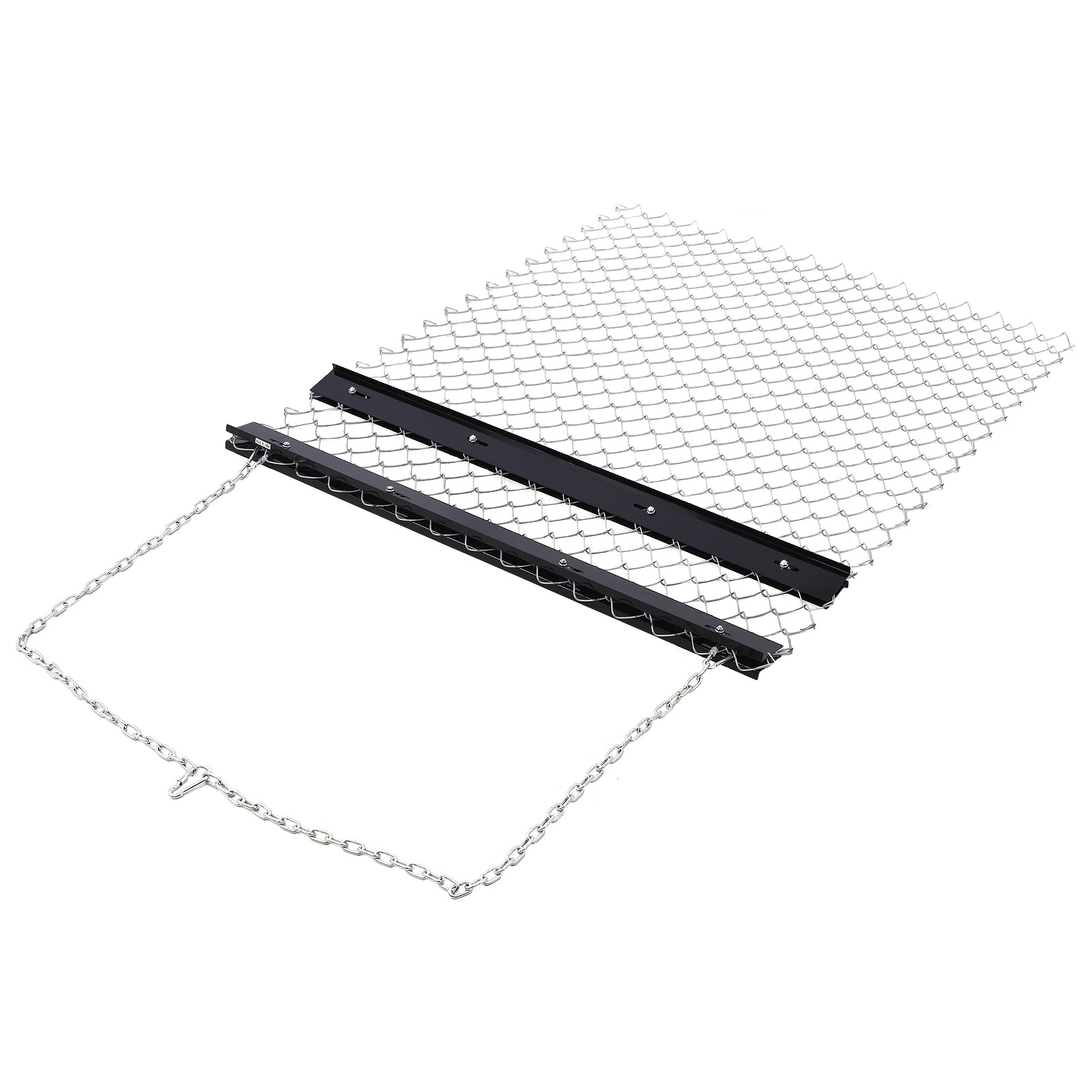 ATV Drag Harrow 3.6'x5', Chain Harrow for Landscape Leveling or Sod Prepping, Durable UTV Tractor Attachment Seed Harrow for Gravel Driveway, Field, Yard, Farm, Garden Black
