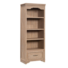 Bookcase with 1 Drawer, Brown finish
