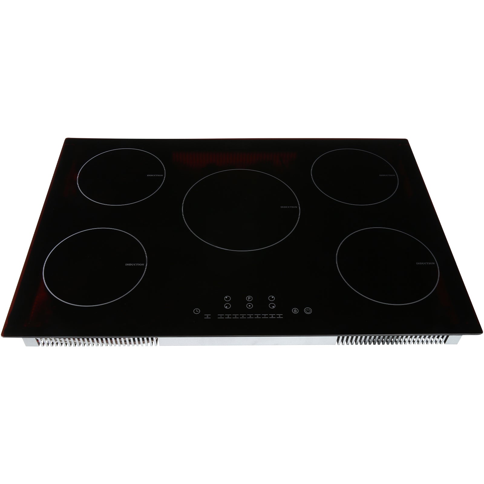 Electric Cooktop, 5 Burners, 30'' Induction Stove Top, Built-in Magnetic Cooktop 9200W, 9 Heating Level Multifunctional Burner, LED Touch Screen w/ Child Lock & Over-Temperature Protection