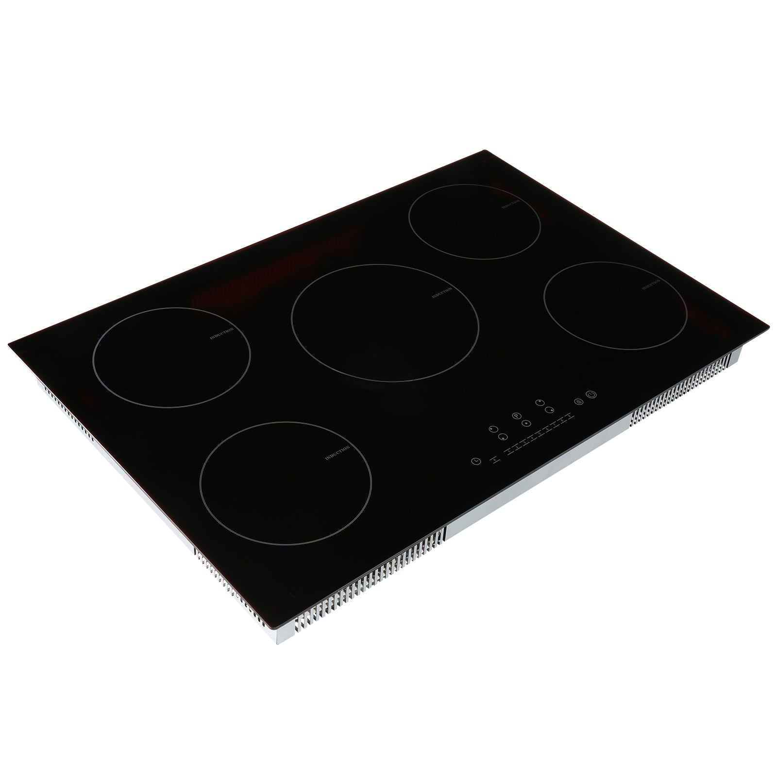 Electric Cooktop, 5 Burners, 30'' Induction Stove Top, Built-in Magnetic Cooktop 9200W, 9 Heating Level Multifunctional Burner, LED Touch Screen w/ Child Lock & Over-Temperature Protection