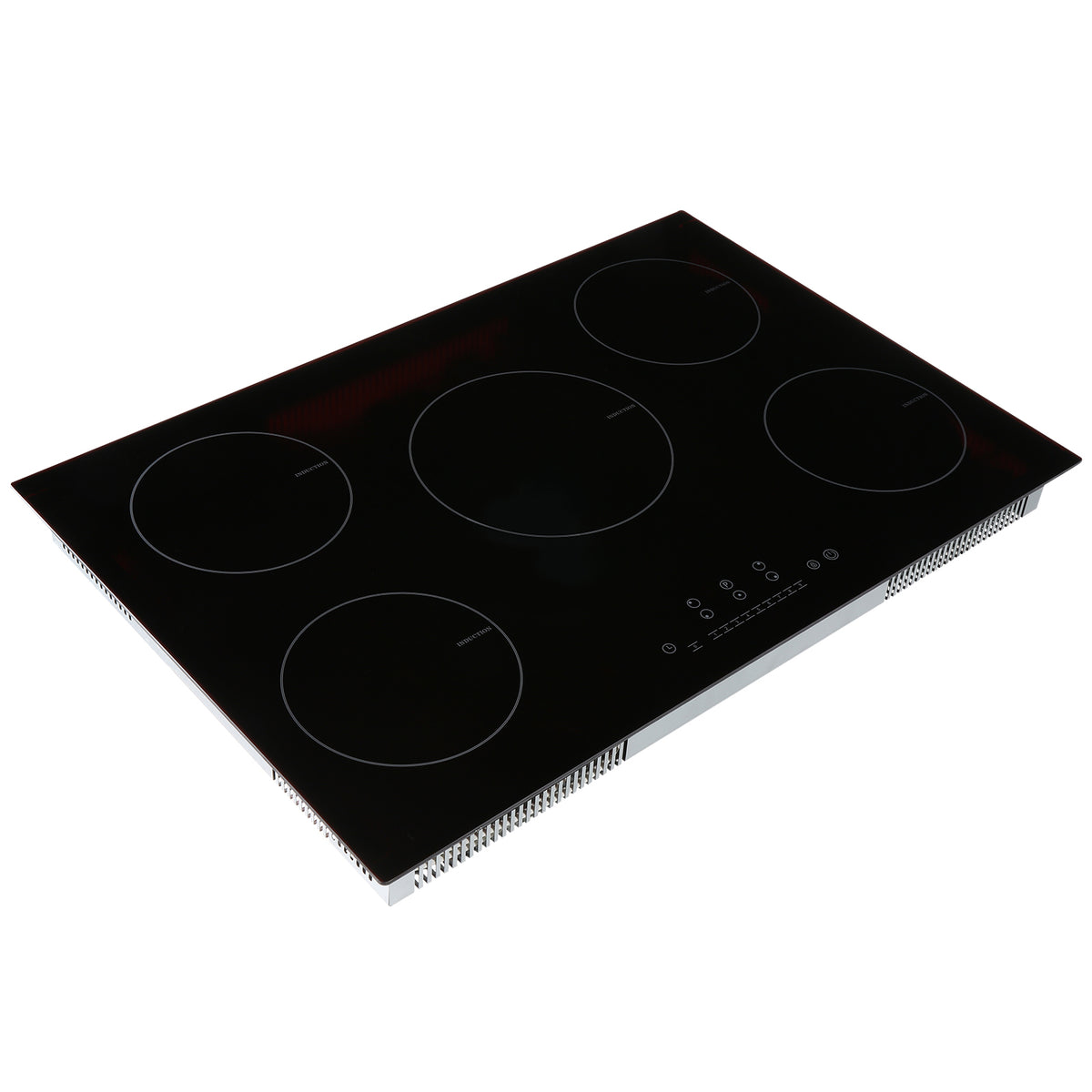 Electric Cooktop, 5 Burners, 30'' Induction Stove Top, Built-in Magnetic Cooktop 9200W, 9 Heating Level Multifunctional Burner, LED Touch Screen w/ Child Lock & Over-Temperature Protection