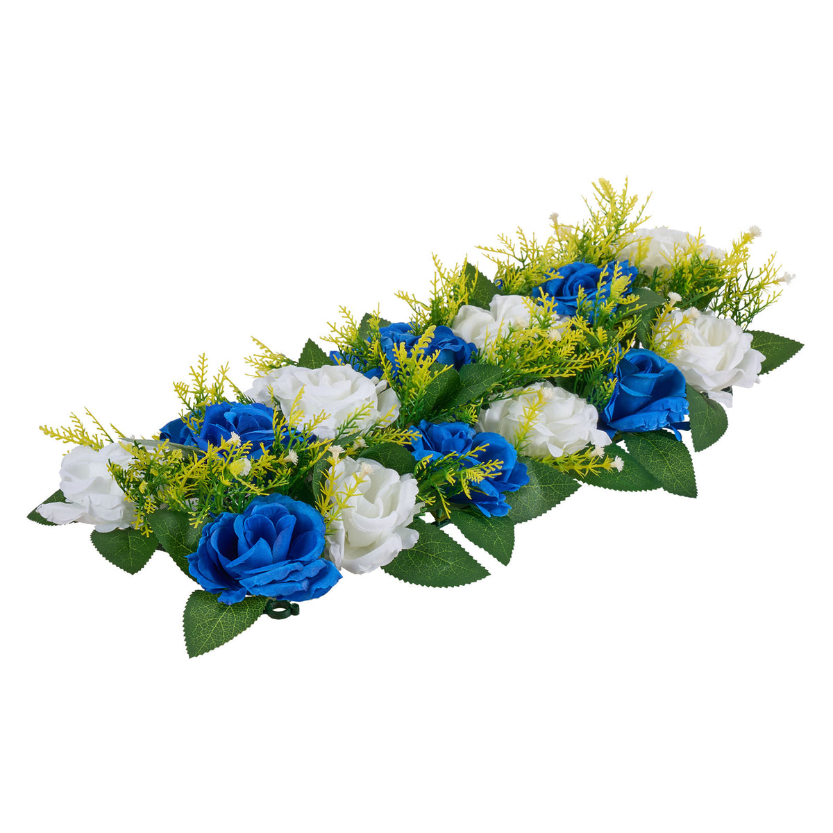 Flower Balls for Wedding Centerpieces Fake Flower Arrangement Blue + White 10PCS