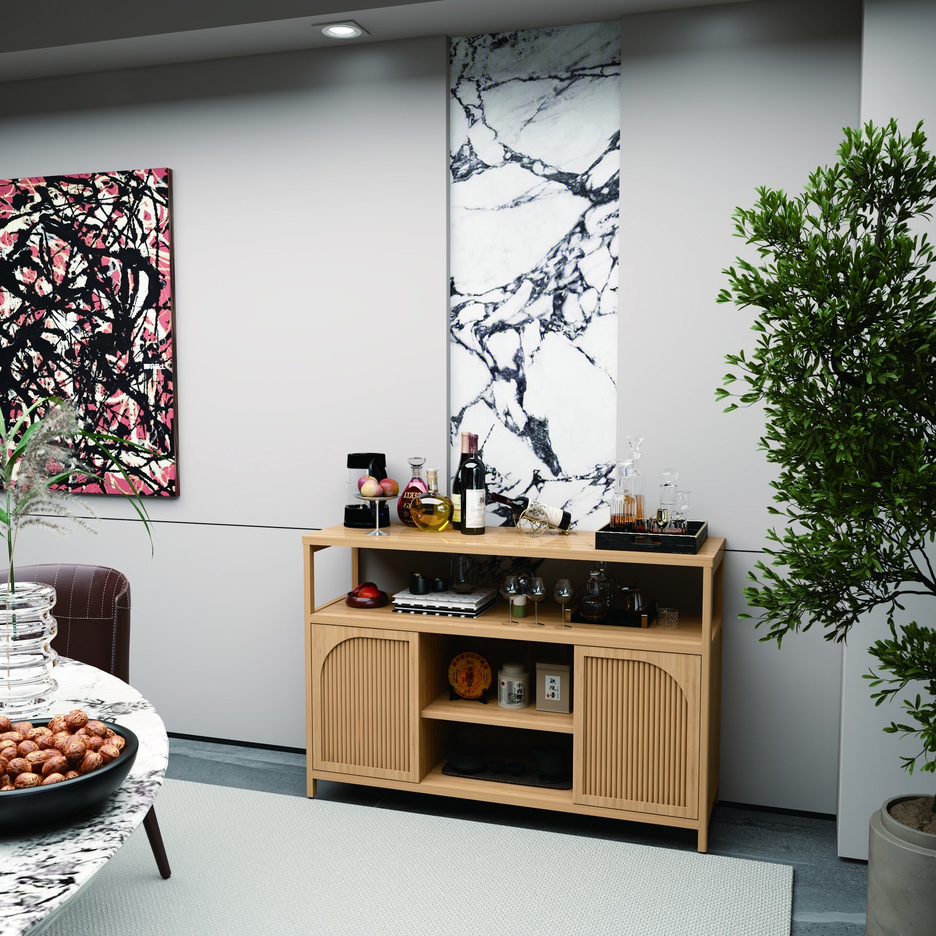 Bamboo sideboard