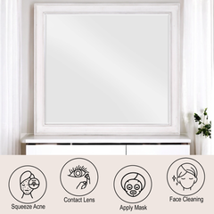 Katia Weathered White Finish Mirror