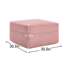 Martha Ottoman Corduroy -Pink