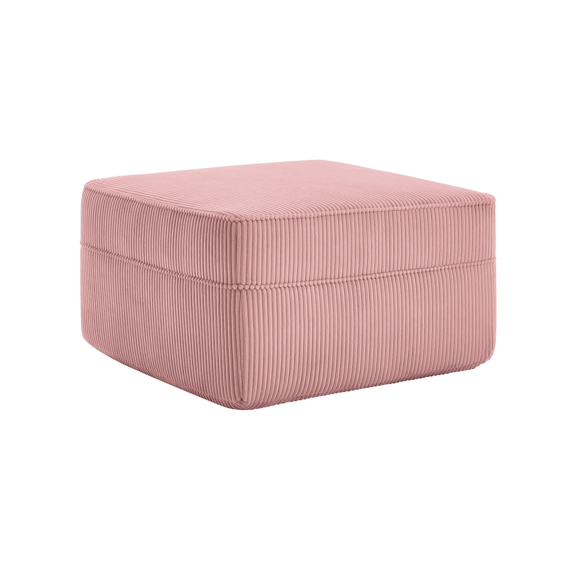Martha Ottoman Corduroy -Pink