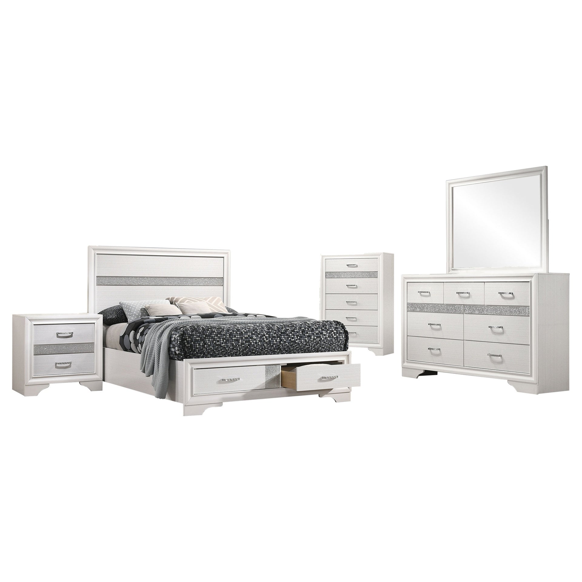 Annie White 5-piece Full Bedroom Set