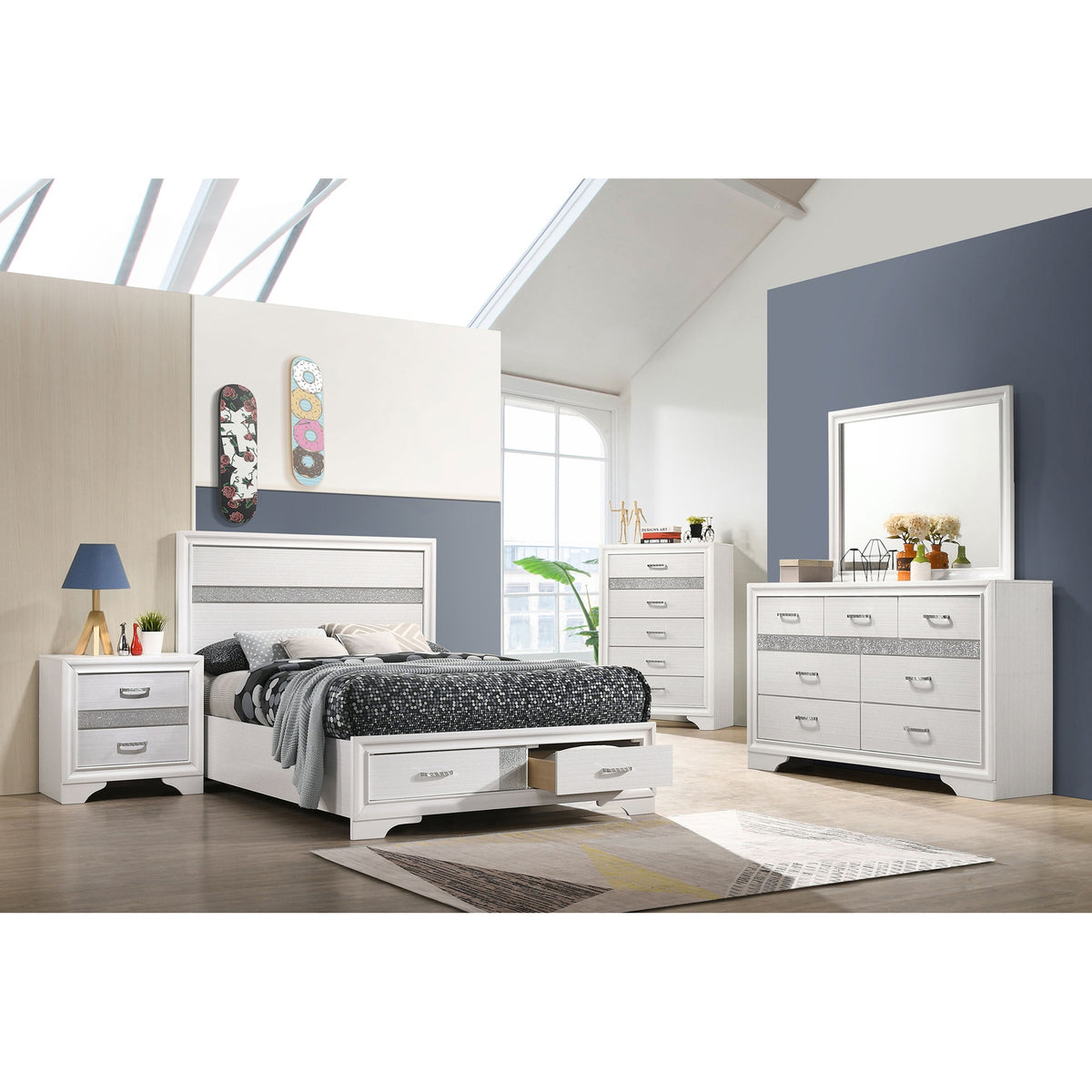 Annie White 5-piece Full Bedroom Set