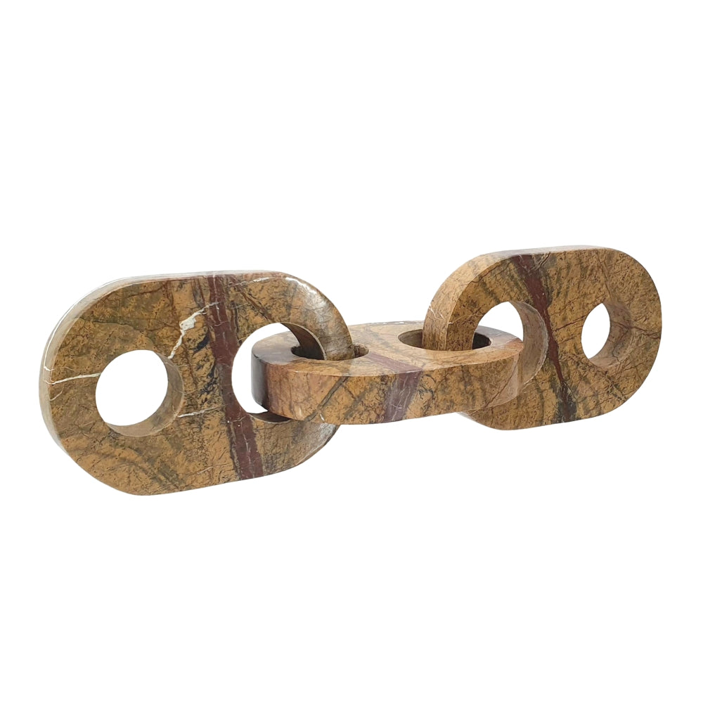 14.6x4.1x4.1" Decorative Marble Chain Sculpture,Brown