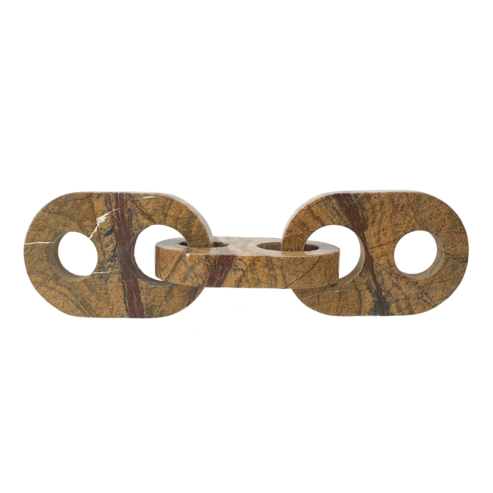 14.6x4.1x4.1" Decorative Marble Chain Sculpture,Brown